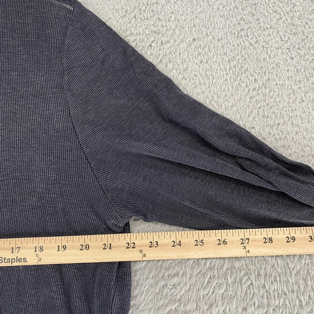 Transit Uomo Sweater‎ Mens 2XL Gray Linen Cotton Crewneck Knit Lightweight Italy